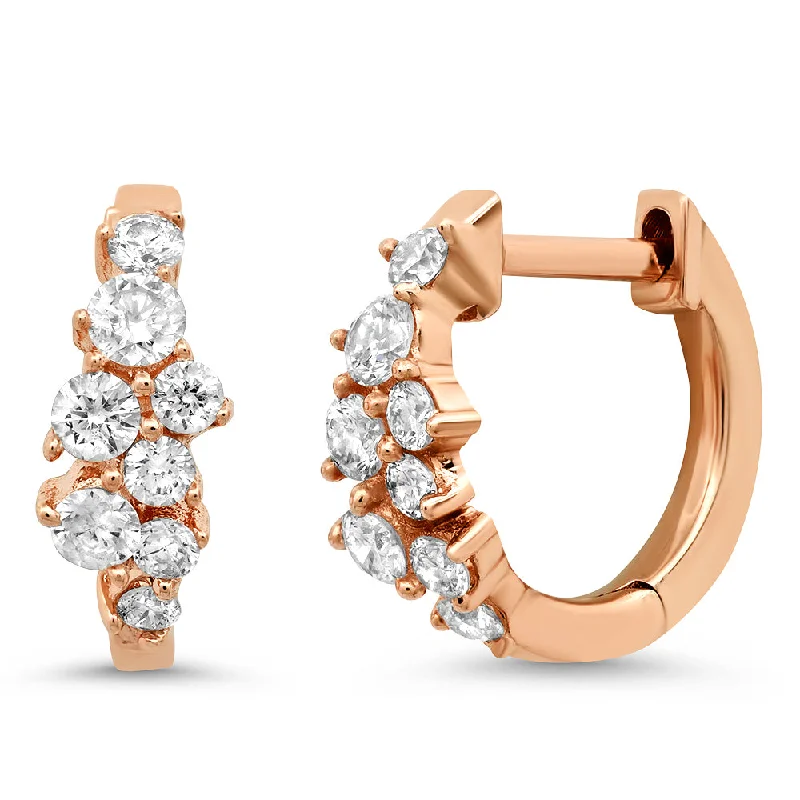 Best Jewelry Sale – Shop Exclusive Designs Now Diamond Cluster Huggie Hoop Earrings