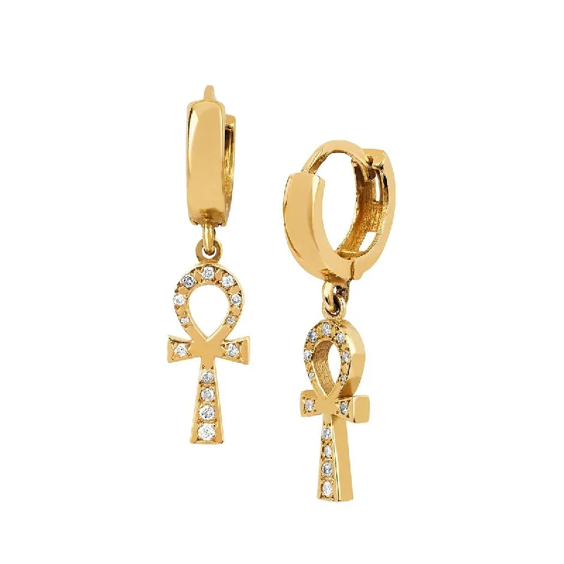 Once-A-Year Jewelry Deals – Shop Before They’Re Gone Diamond Eternal Ankh Cross Earrings