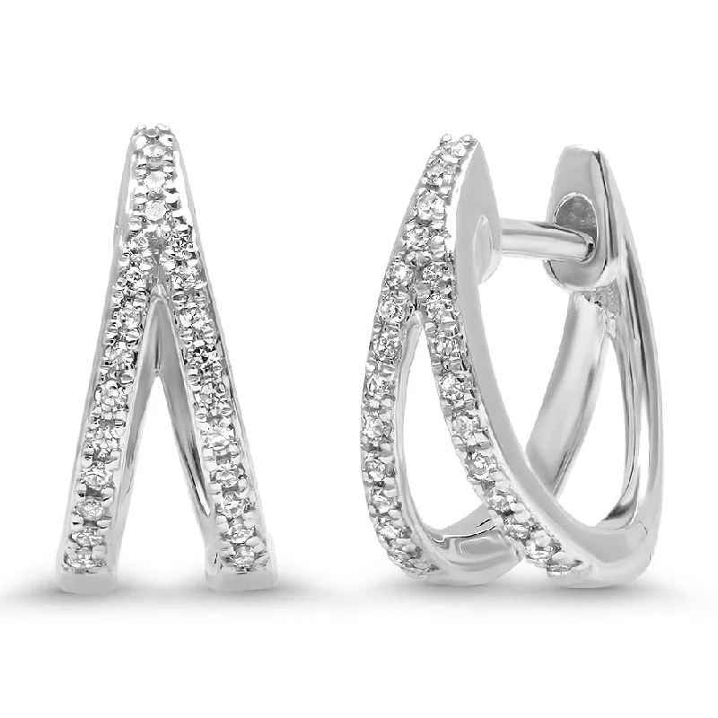 Unmissable Jewelry Clearance – Final Reductions Diamond Split Huggie Hoop Earrings