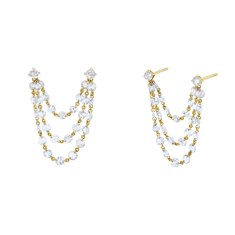 Shop Dazzling Jewelry At The Best Prices Eau De Rose Cut Chain Earrings