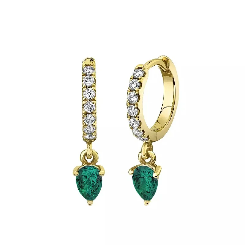 High-End Sparkle, Low-End Prices – Jewelry Sale Live Emerald Water Drop Goddess Hoops