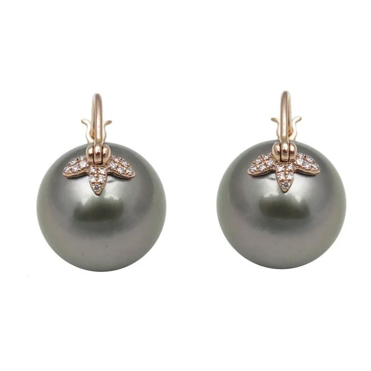 Dainty Floral Jewelry For Feminine Elegance Flying Tahitian Pearl Earrings