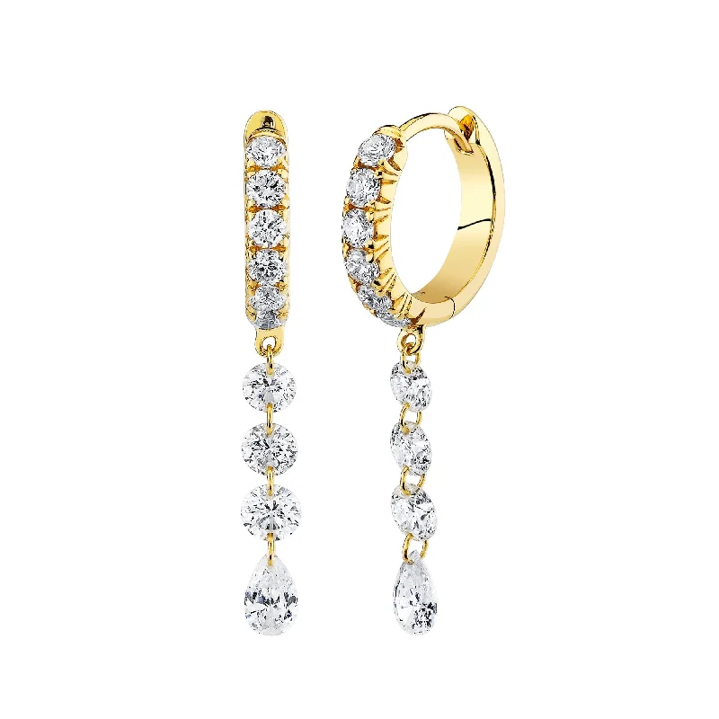 Luxury Jewelry Sale – Elegant Styles At Unbeatable Prices Four Pierced Diamond Dangle Hoops