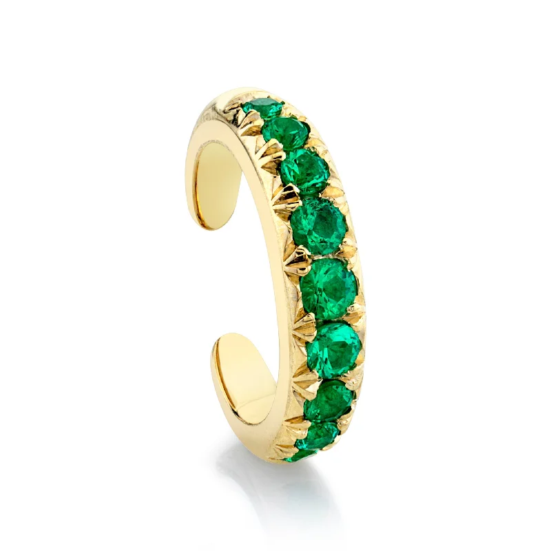 Affordable Glamour – Must-Have Jewelry At Special Rates French Pave Graduated Emerald Ear Cuff