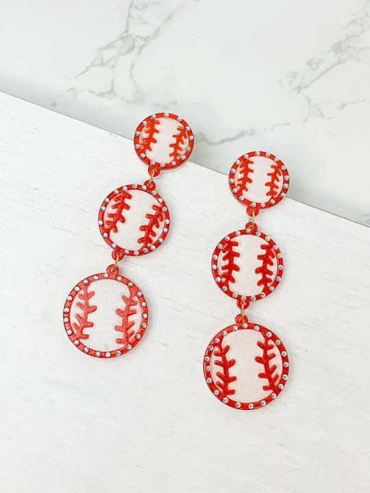 Bold And Beautiful Jewelry Now At Irresistible Prices Glitzy Tiered Baseball Earrings