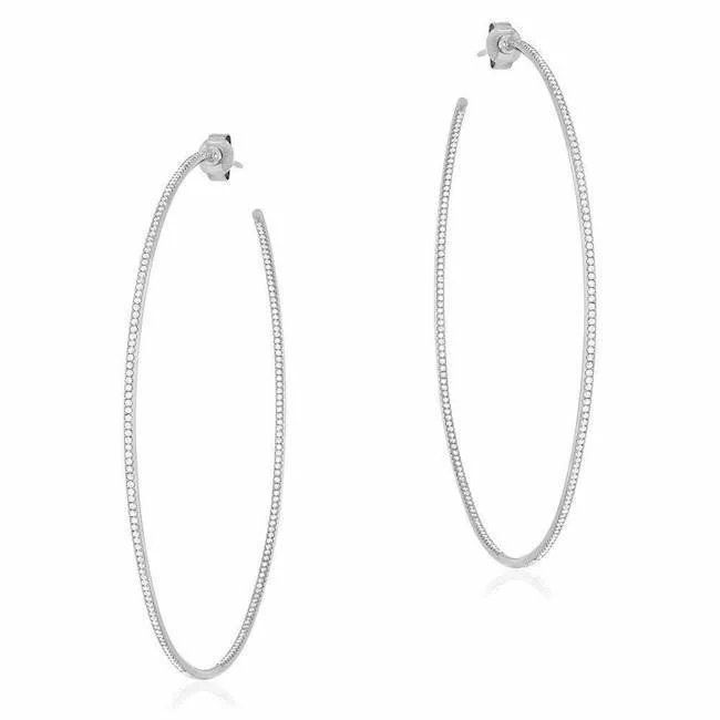 Big Discounts On Elegant Jewelry Collections Jumbo Diamond In and Out Hoop Earrings