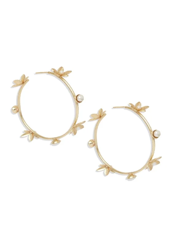 Luxury Jewelry Without The Luxury Price Tag Lenora Hoop Earrings | Pearl