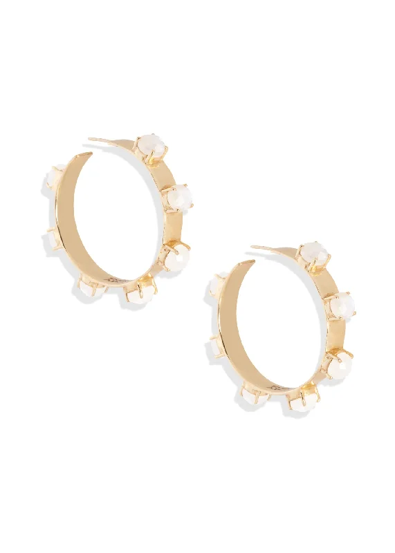 Last Chance To Shop High-End Jewelry At Markdown Prices Maria Hoop Earrings | Moonstone