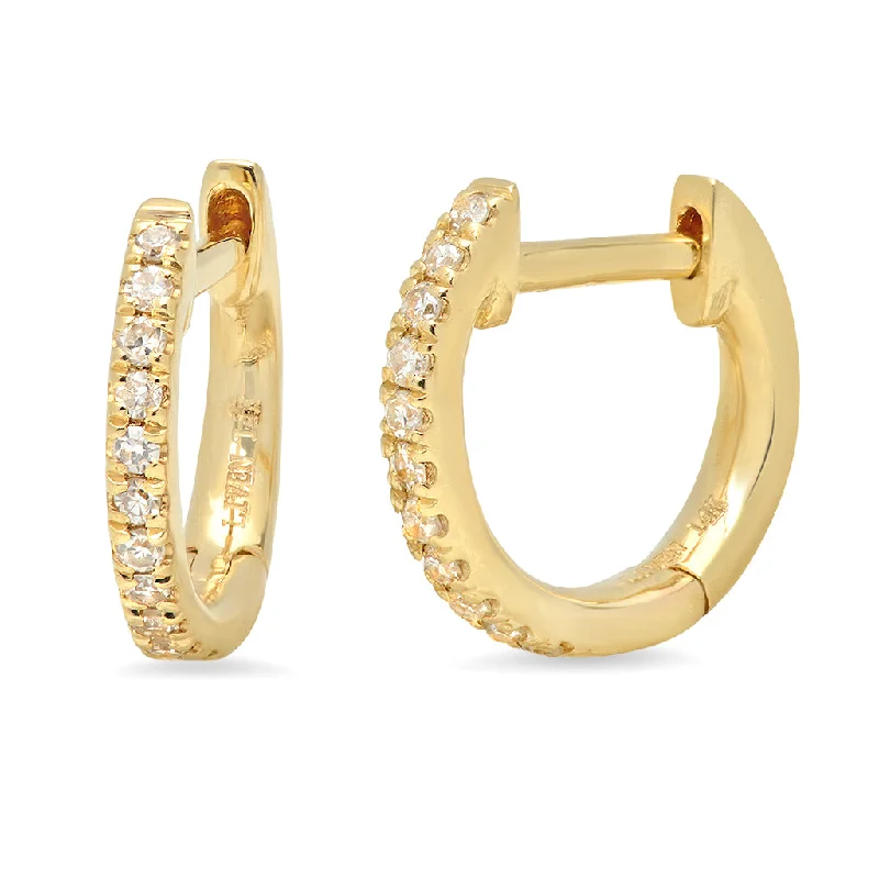 Grab Exquisite Jewelry At The Lowest Prices Mini Diamond Huggie Hoop Earrings