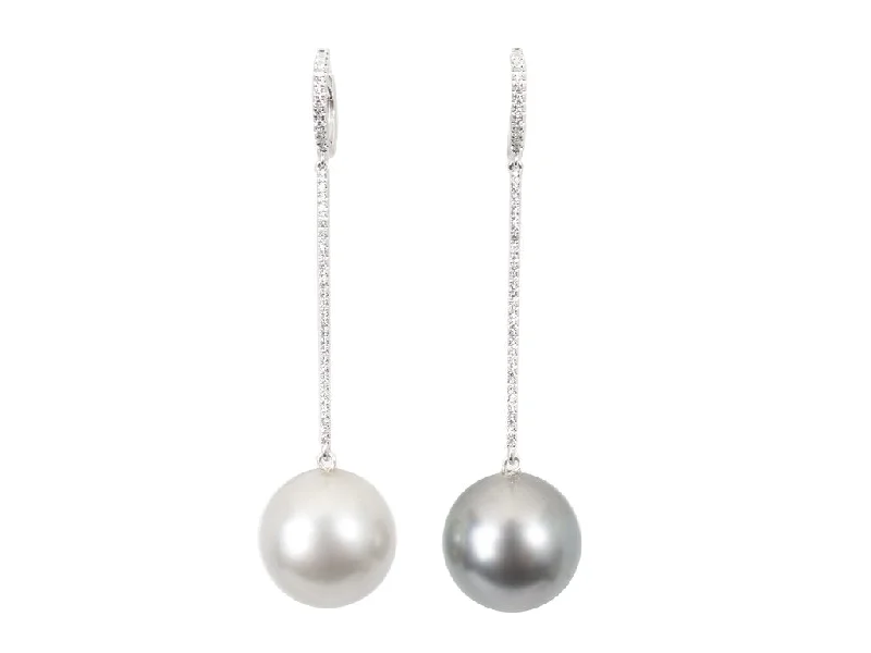 Get The Sparkle You Love At Prices You Adore Mismatch Pearl Drop Diamond Earrings