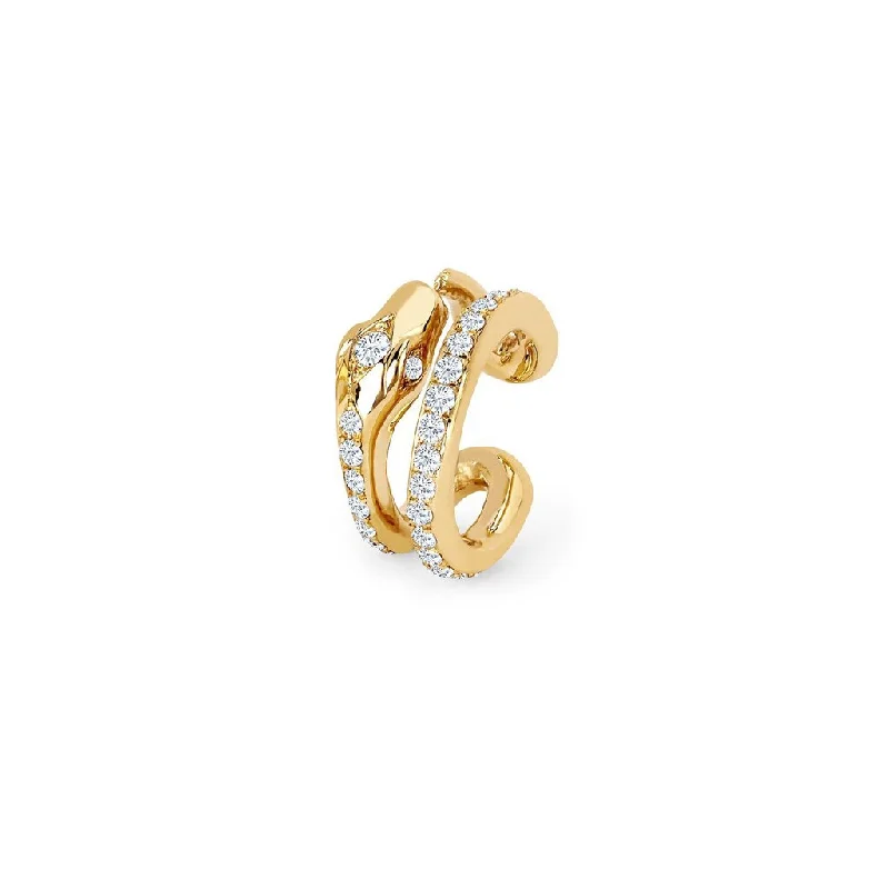 Timeless Jewelry, Timeless Savings – Don't Wait Kundalini Snake Coil Ear Cuff with Pavé Diamonds