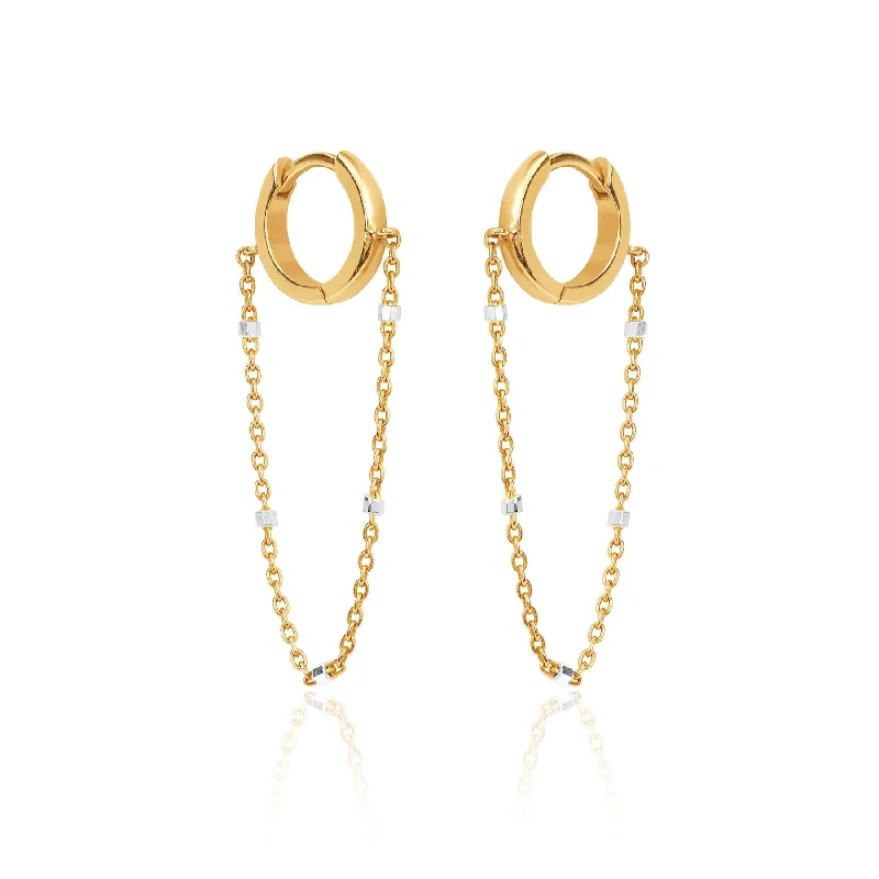 Trending Jewelry Now Available At Exclusive Prices Mini Goddess Twinkle Chain Hoops