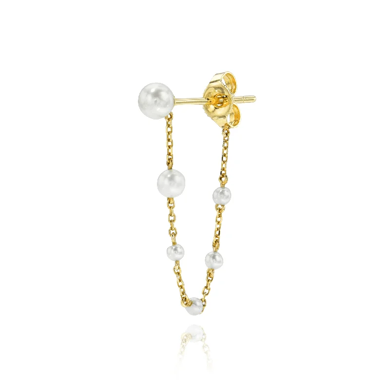 Celebrate With Sparkle – Jewelry Sale Now Live Orbit Pearl Chain Earring