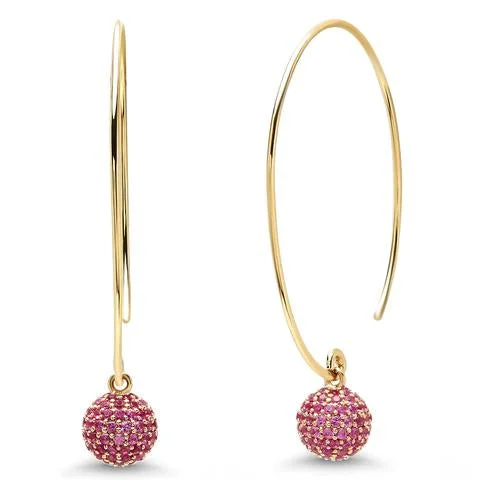 Best-Selling Jewelry Now Available At Special Deals Pink Sapphire Disco Ball Earrings