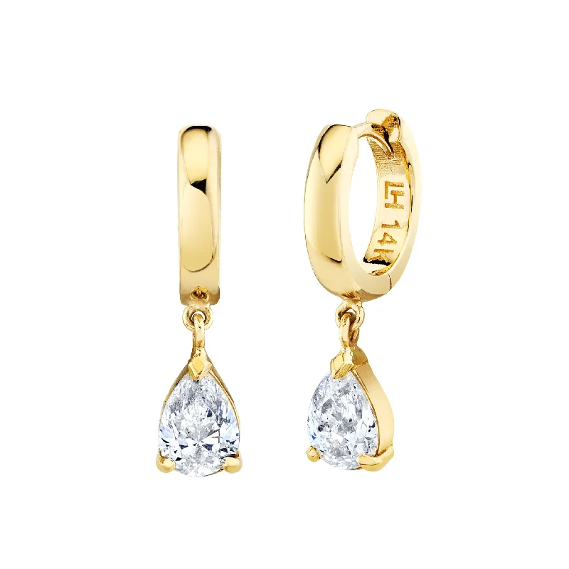 Holiday Jewelry Sale – Perfect Gifts At The Best Prices Pear Drop Diamond Huggies