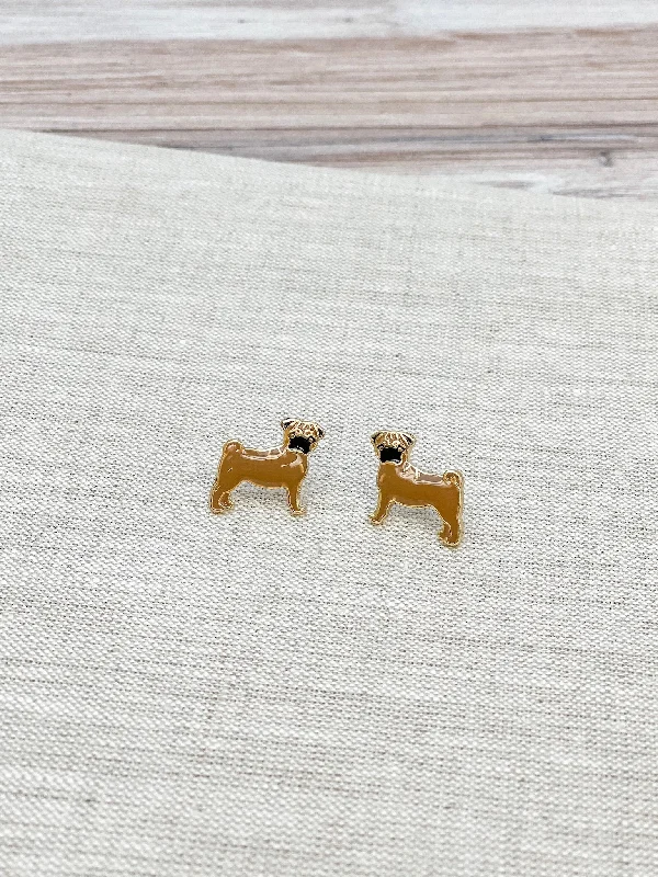 Seasonal Jewelry Sale – Upgrade Your Collection Signature Pet Enamel Studs by Prep Obsessed - Pug