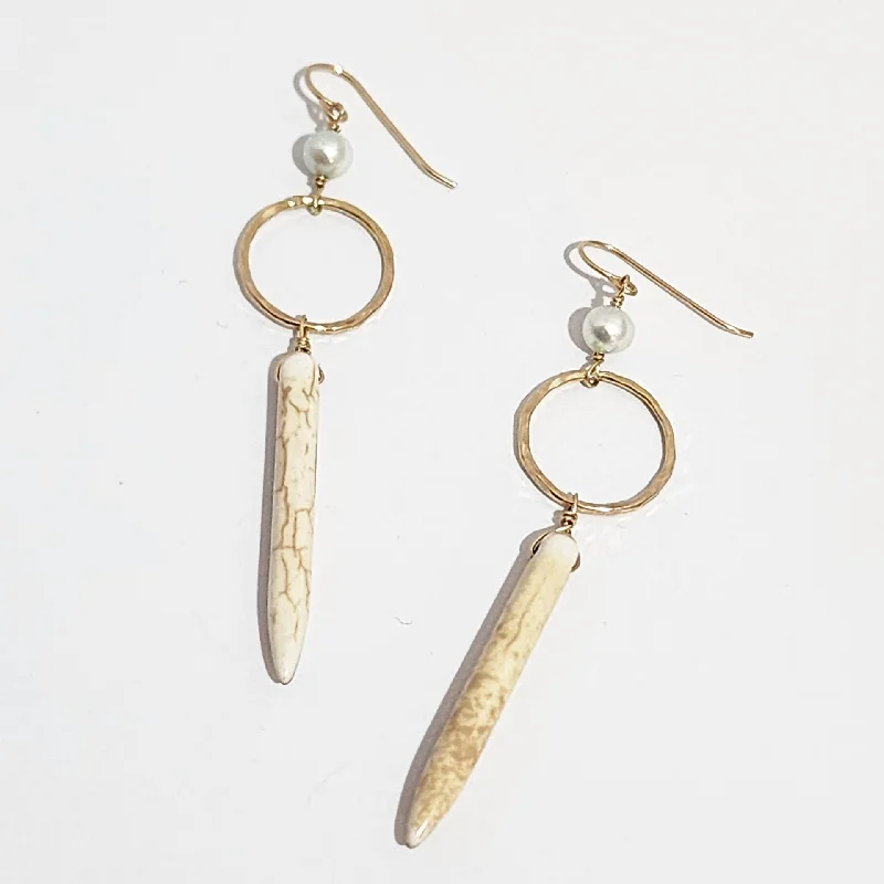 The Perfect Accessory For Less – Jewelry Sale Live Spike and Pearl Drop Earrings - Choose Your Metal