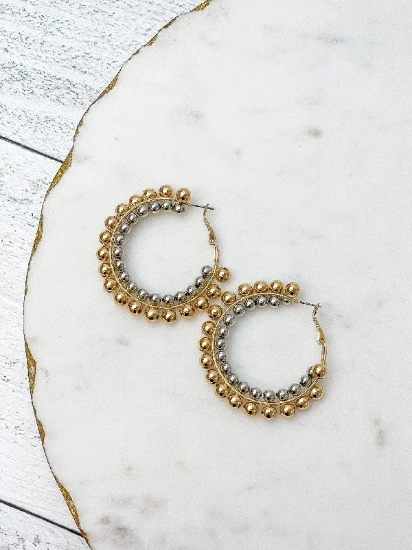 Buy More, Save More On Stunning Jewelry Pieces Two Tone Hoop Layered Hoop Earrings