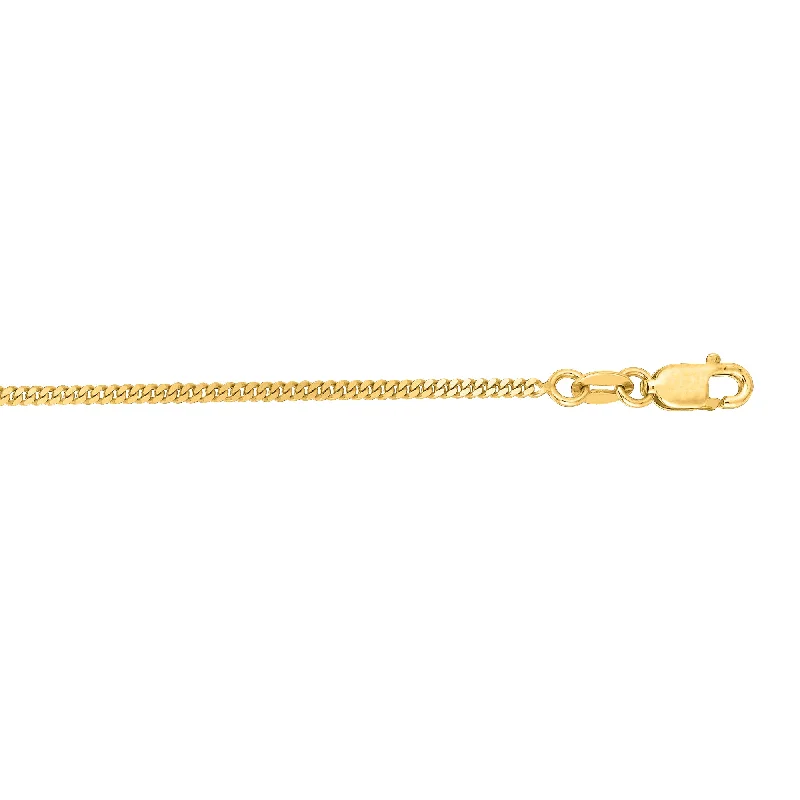 10K Gold 1.4mm Gourmette Chain