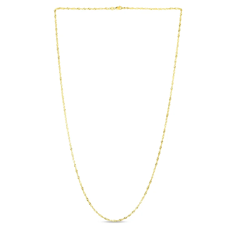 10K Gold 1.8mm Singapore Chain