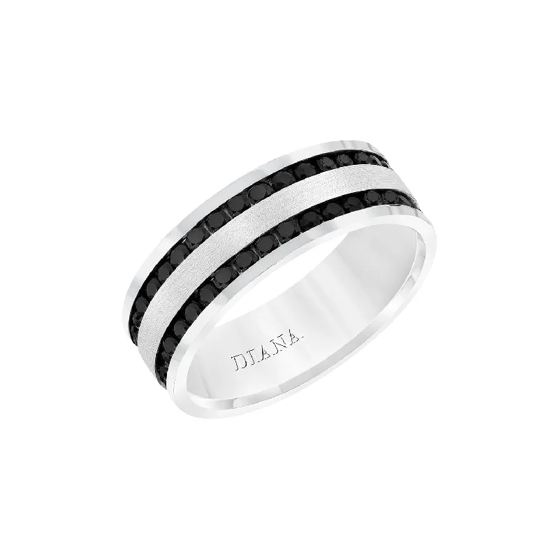 2-Row Black Sapphire Band