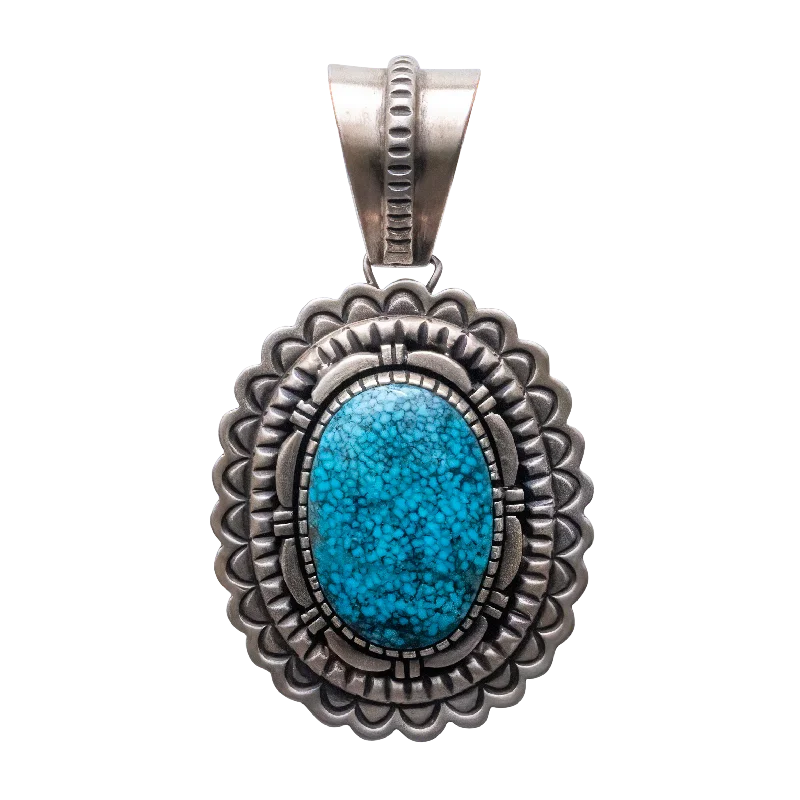 Webbed Kingman Turquoise Pendant | Bernice Bonney