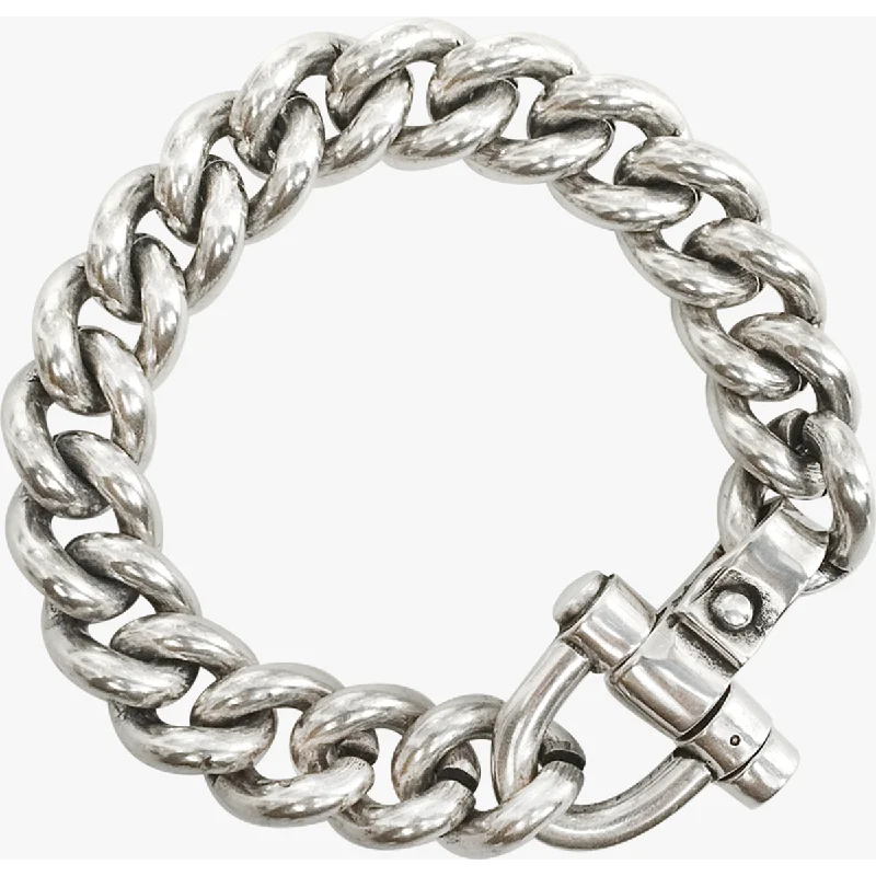 CXC Chunky Curb Link Bracelet-Silver