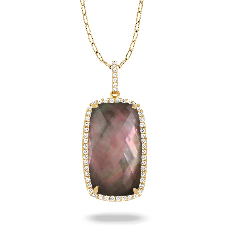 Mother of Pearl and Diamond Pendant