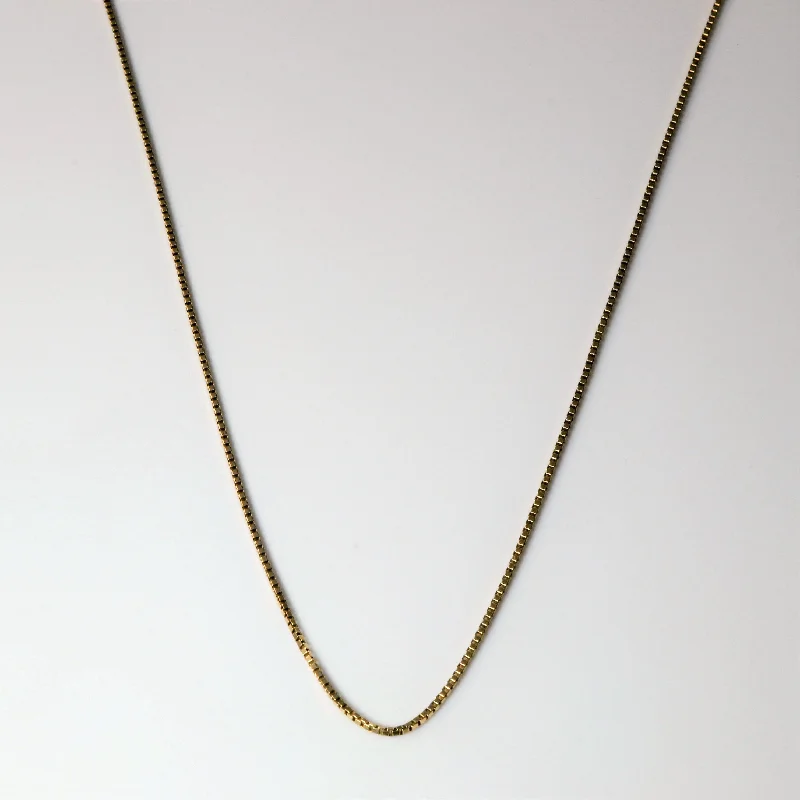 10k Yellow Gold Box Chain | 16" |