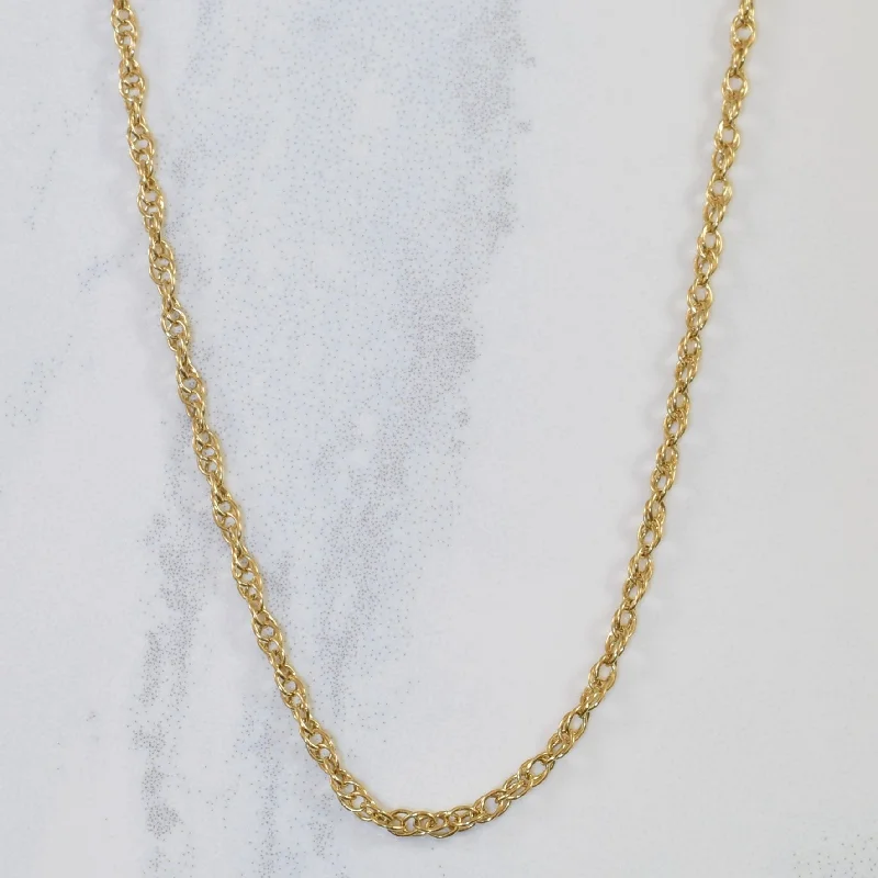 10k Yellow Gold Prince of Wales Chain | 19.5" |