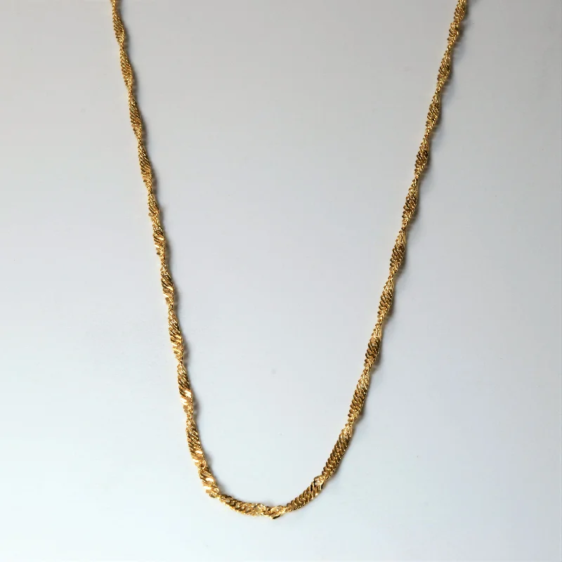 10k Yellow Gold Singapore Chain | 24"|