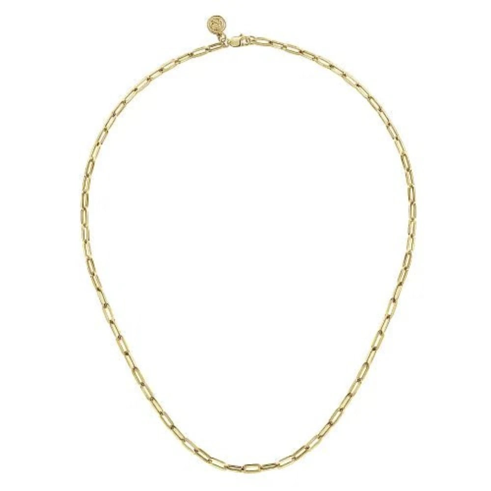 Best Jewelry Sale – Shop Exclusive Designs Now 14K Y Gold 17" Hollow Paperclip Chain Necklace