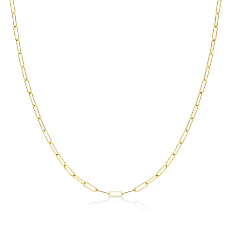 Handcrafted Jewelry Sale – Unique Designs At Low Prices 14K Y Gold 18" Small Paperclip Chain