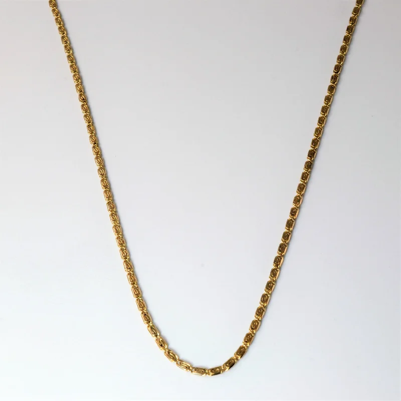 14k Yellow Gold Scroll Chain | 20"|