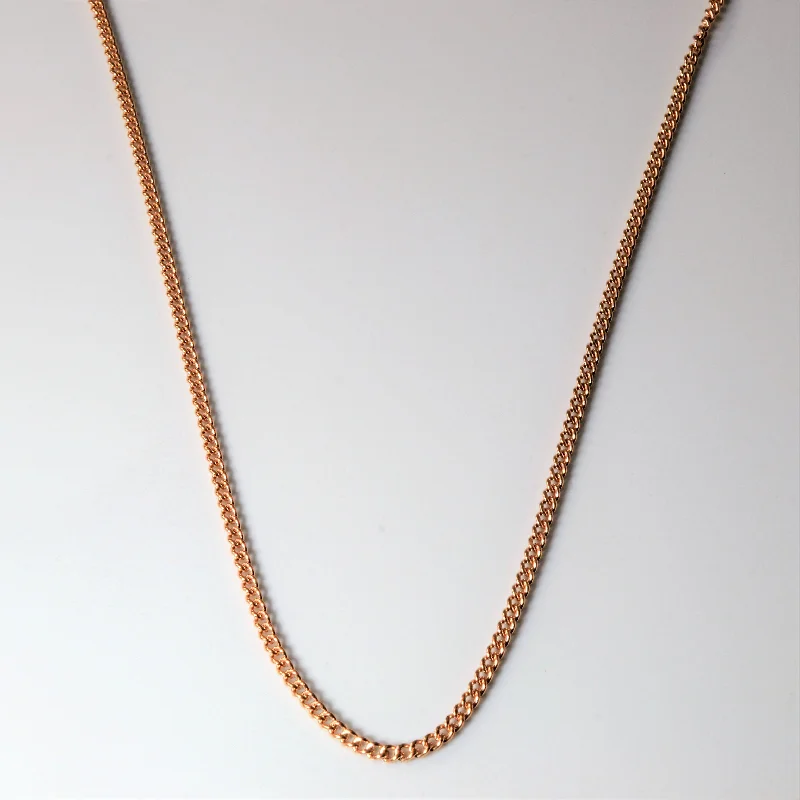 9k Rose Gold Cable Chain | 16"|