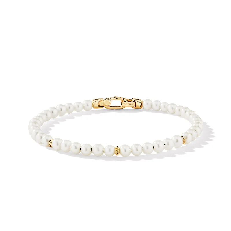 Buy More, Save More On Stunning Jewelry Pieces Bijoux Spiritual Beads Bracelet with Pearls and 14K Yellow Gold\, 4mm