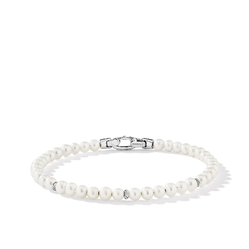 Versatile Layering Jewelry For Effortless Chic Bijoux Spiritual Beads Bracelet with Pearls and Sterling Silver\, 4mm