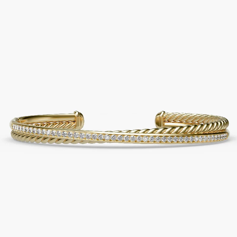 Limited-Time Offer On Elegant Jewelry Pieces 6MM CROSSOVER 2-ROW BRACELET DI 18K