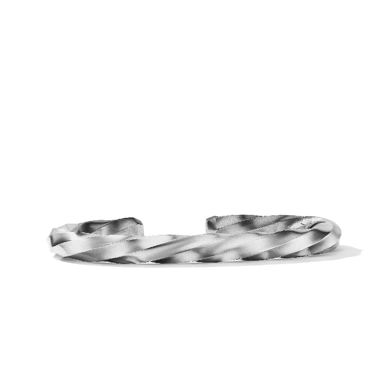 Make Your Outfit Shine With Discounted Jewelry Cable Edge® Cuff Bracelet in Sterling Silver\, 8mm