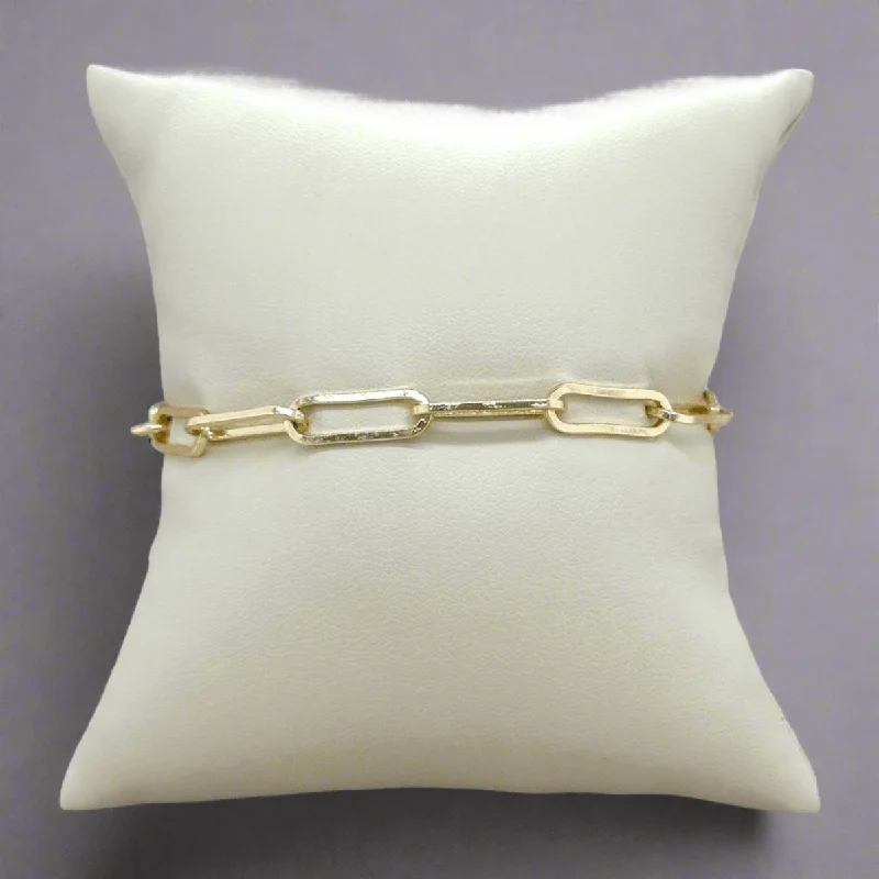 Flash Sale On Exquisite Jewelry – Don't Miss Out Brass YGP 7" Paperclip Bracelet