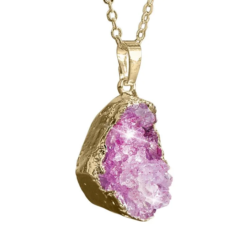 Stunning Statement Jewelry, Unbeatable Discounts Crystal Geode Pink