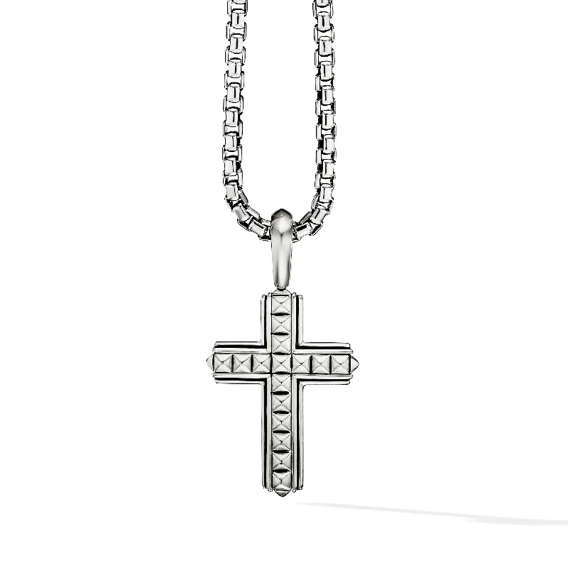 Limited-Stock Jewelry Sale – Once It's Gone, It's Gone Pyramid Cross in Sterling Silver\, 24mm