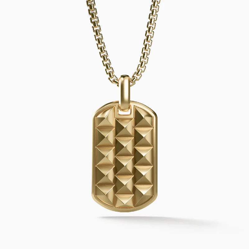 Fashion-Forward Geometric Jewelry For Contemporary Style 35MM PYRAMID TAG ENHANCER 18K