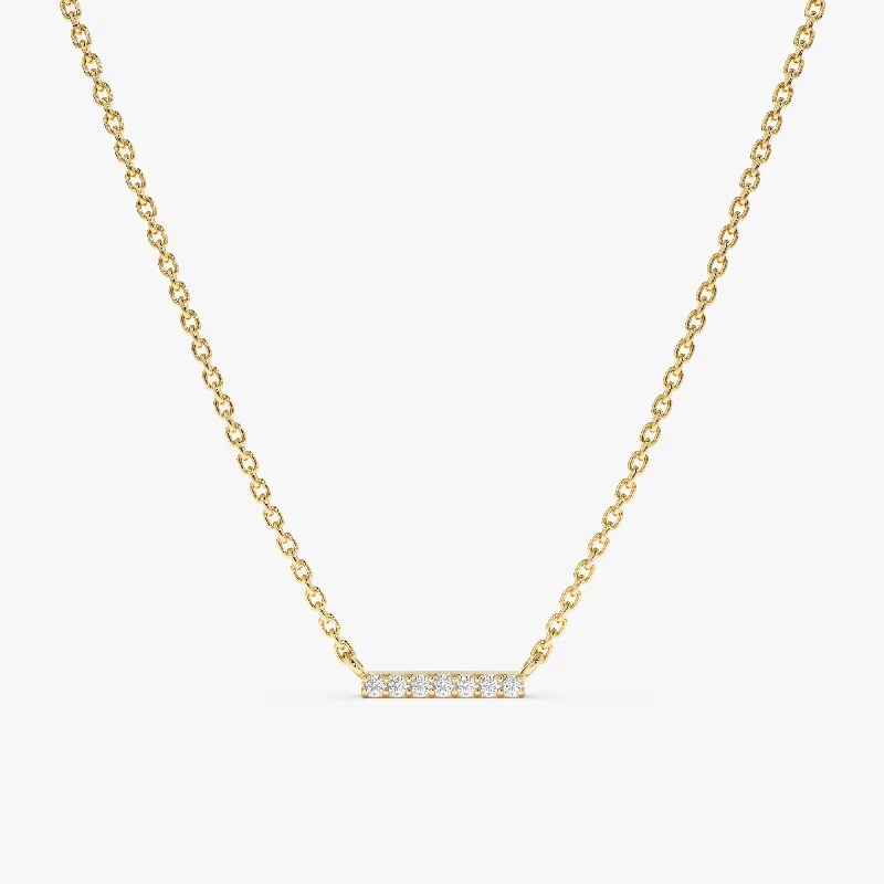 Diamond Bar Necklace, Priscilla