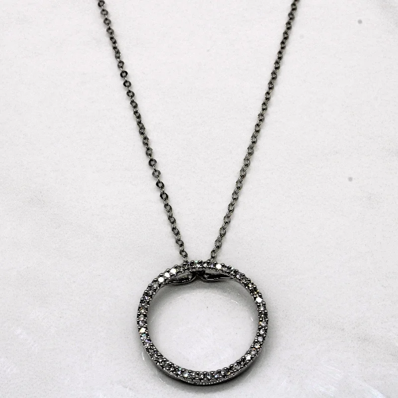 Diamond Circle Necklace | 0.20ctw | 16" |