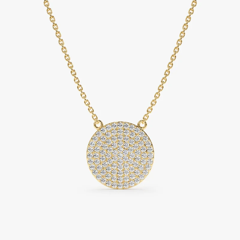 Diamond Disc Necklace, Natalia