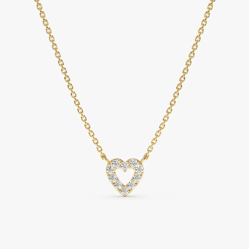 Diamond Heart Necklace, Penelope