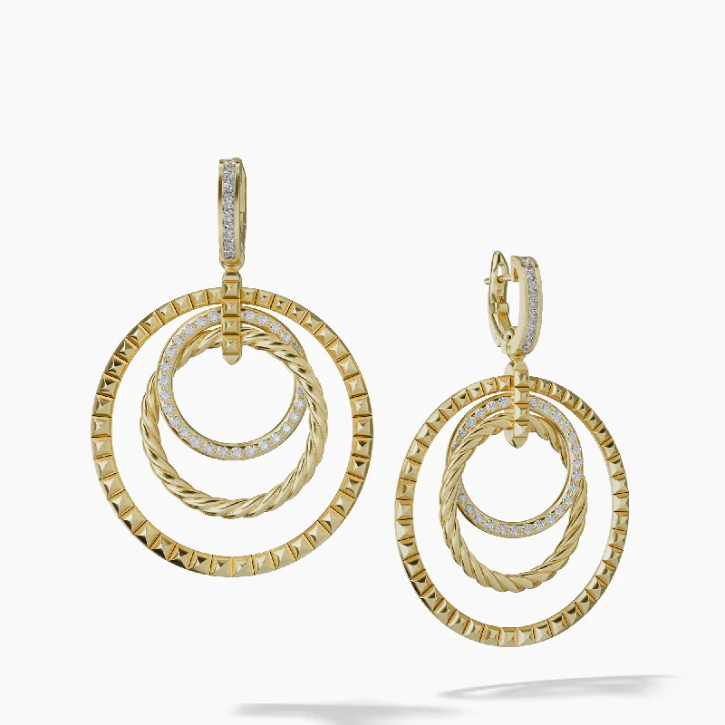 Elegant Rose Gold Jewelry For A Stylish Touch 35MM CROSSOVER TRIO DROP EARRINGS DI 18K