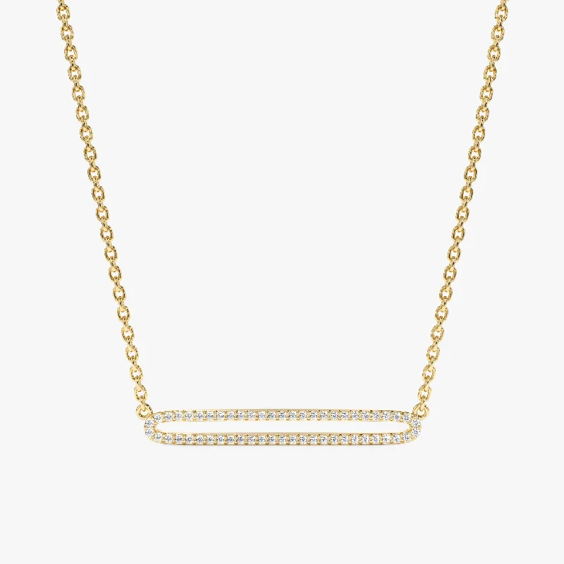 Eternity Diamond Bar Necklace, Zendaya