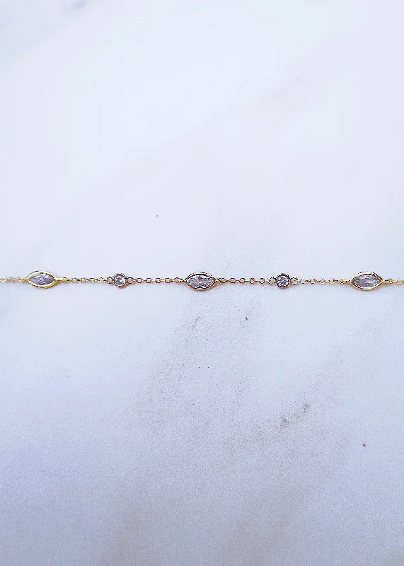 Marquise Bezel Anklet